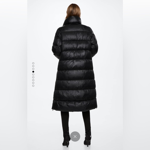 Womens Mango Quilted Long Coat. - Picture 9 of 12